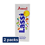 Amul Lassi - Rose Flavour, Source of Calcium & Protein 2 x 200 ml Multipack
