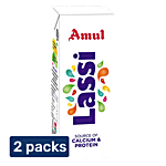 Amul Lassi - Rose Flavour, Source of Calcium & Protein 2 x 200 ml Multipack