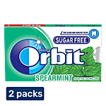 Orbit Sugar Free Chewing Gum - Spearmint 2 x 8.8 g Multipack