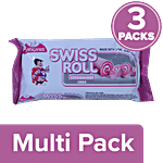 Monginis  Swiss Roll Cake - Strawberry 3 x 40 g Multipack