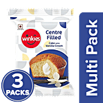 Winkies Centre Filled Cup Cake - with Vanilla Cream 3 x 30 g Multipack