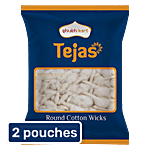 Shubhkart Tejas - Round Cotton Wicks, For Diyas 2 x 7 g Multipack