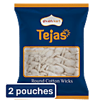 Shubhkart Tejas - Round Cotton Wicks, For Diyas 2 x 14 g Multipack