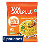 Tata Soulfull Masala Oats+ With 25% Millets, Mast Masala, Non-Sticky 2 x 33 g Multipack