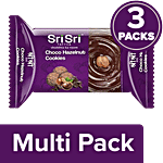 Sri Sri Tattva Choco Hazelnut Cookies - Teatime Snack, For Diet Conscious 3 x 50 g Multipack