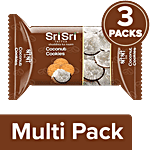 Sri Sri Tattva Coconut Cookies - Teatime Snack, For Diet Conscious 3 x 50 g Multipack