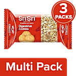 Sri Sri Tattva Digestive Cookies - Teatime Snack, For Diet Conscious 3 x 50 g Multipack