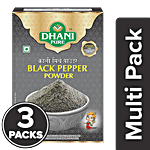Dhani Pure Black Pepper Powder - Natural, No Artificial Colours & Preservatives 3 x 5 g Multipack