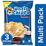 Uncle chips Plain Salted Potato Chips 3 x 80 g Multipack