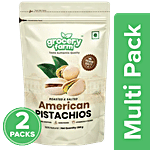 Grocery Farm American Pistachios - Roasted & Salted, Natural, Premium, No Additives 2 X 200 g Multipack