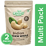 Grocery Farm Indian Cashew Whole - Premium & Hand Picked, Natural 2 X 200 g Multipack