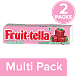 Fruit-Tella  Strawberry Flavour Chewy Toffee Stick - With Fruit Juice 2 x 45 g Multipack
