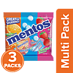 Mentos Rainbow Assorted Flavour Chewy Toffee 3 x 108 g Multipack
