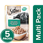 Sheba Rich Premium Fish with Dry Bonito Adult (1+ Years) Wet Cat Food 5x35g Multipack