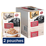 Sheba Skipjack & Salmon Flavour Wet Cat Food 2x420g (Multipack)
