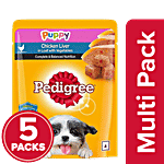 Pedigree Chicken Liver in Loaf with Vegetables Puppy Wet Dog Food 5x70g Multipack