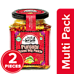 indiSecrets Organic Punjabi Mixed Veg Pickle - Homestyle 2x250 g Multipack
