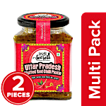 indiSecrets Uttar Pradesh Stuffed Red Chilli Pickle 2 x 250 g Multipack