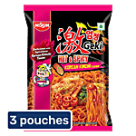Nissin Geki - Hot & Spicy Korean Kimchi Flavoured Ramen Instant Noodles 3x80 g Pouch Multipack