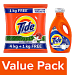 Tide Detergent Powder Jasmine & Rose 5 kg + Liquid Detergent Top Load 850 ml Combo 2 Items