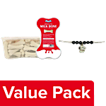 bb Combo Drools Absolute Milk-Bone Dog Treats 300 g+eCraftIndia Dog Design Pet Rakhi 1 pc Combo 2 items