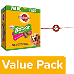 bb Combo Pedigree Biscrok Biscuits Milk & Chicken 900 g + eCraftIndia Pet Rakhi 1 pc Combo 2 items