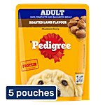 Pedigree Roasted Lamb Chunks In Gravy Adult Wet Dog Food 5x70g (Multipack)