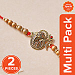 Daivya Sparsh by bigbasket Eternal Ganesha Pendant Rakhi With Kumkum & Rice 2x1 pc Multipack