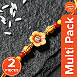 Daivya Sparsh by bigbasket Floral Beaded Rakhi 2x1 pc Multipack