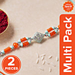 Daivya Sparsh by bigbasket Floral Gem Beaded Rakhi 2x1 pc Multipack