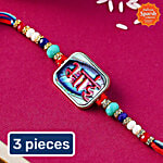 Daivya Sparsh by bigbasket Bhai Engraved Designer Rakhi With Kumkum & Rice 3x1 pc Multipack