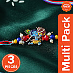 Daivya Sparsh by bigbasket Little Krishna Designer Rakhi For Kids With Kumkum & Rice 3x1 pc Multipack