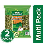Tata Sampann Unpolished Green Moong Dal - Whole 2 x 500 g Multipack