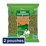 Tata Sampann Unpolished Green Moong Dal - Whole 2 x 500 g Multipack