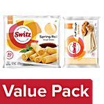 Switz Spring Roll Dough Sheets 40 pcs + Puff Pastry Squares 400 g Combo 2 Items