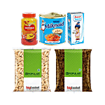 bb Combo Taaza Milk + Raisins + Whole Cashews + Sweetened Condensed Milk + Ghee Combo 5 items