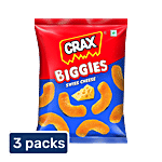 Crax Biggies Swiss Cheese Puffs 3x65 g (Multipack)