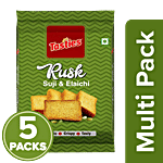 Tasties Rusk - Suji & Elaichi 5 x 200 g Multipack
