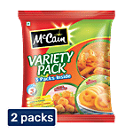 McCain Variety Pack - Chilli Garlic Potato, Smiles & Masala Fries 2 x 550 g Multipack
