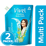 Vivel Mint & Cucumber Body Wash 2 x 400 ml Refill Pack (Multipack)