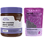 The Whole Truth Choco Fruit Crunch Muesli, 350 g + Dark Chocolate Creamy Peanut Spread, 325 g Combo (2 Items)