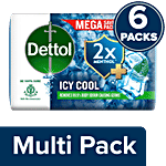 Dettol Icy Cool Soap 6 x 100 g Multipack
