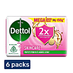 Dettol Skincare Soap 6 x 150 g Multipack