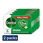 Dettol Original Germ Protection Bathing Soap Bar 100 g (Pack of 4 x 2) Multipack