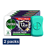 Dettol Cologne Fresh Bathing Soap 100 g (Pack of 4 x 2) Multipack