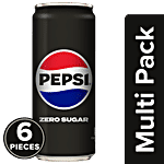 Pepsi Zero Sugar Soft Drink 6 x 300 ml Multipack
