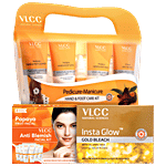 VLCC Papaya Fruit Facial Kit 60 g + Gold Bleach 60 g + Manicure Pedicure Kit 210 g Combo (3 Items)