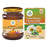 bb Combo Organic India Tulsi Honey Chamomile Tea + Multi Floral Honey Combo 2 Items