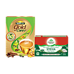 bb Combo Tata Tea Gold Care + Organic India Stevia Natural Sweetener Combo 2 Items