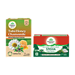bb Combo Organic India Tulsi Honey Chamomile Tea + Stevia Natural Sweetener Combo 2 Items